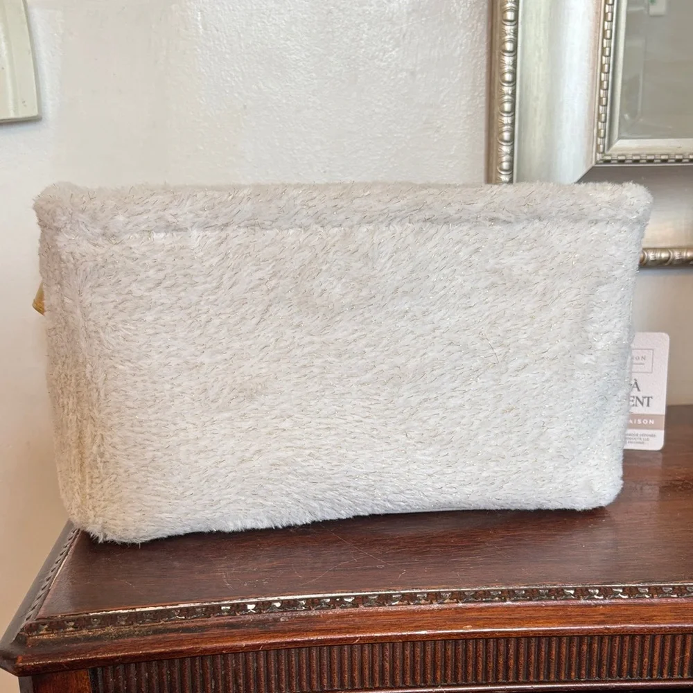Plush Cream Decorative Storage Basket - Home Accents